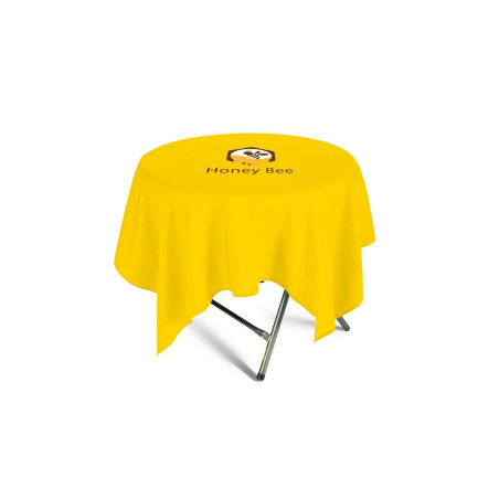 Square Non-Fitted Economy Table Cover - 6oz Polyester w Digital Print