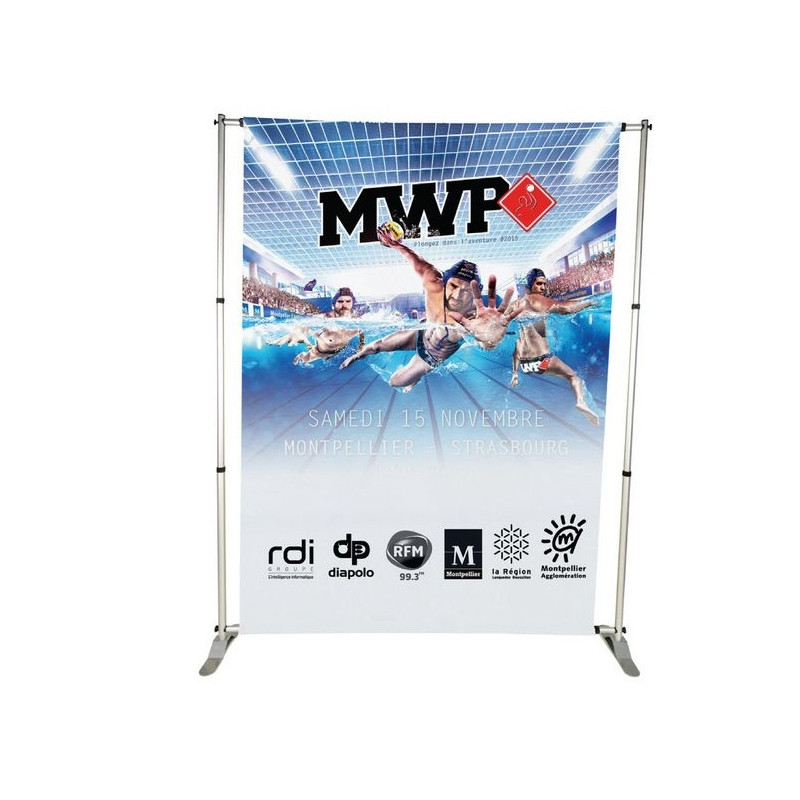 8''x8'' Single-Sided Adjustable Banner Wall Display Fabric Only w Dye Sublimation Print