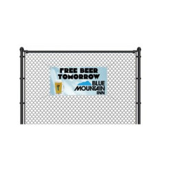 Single-Sided Fence/Backdrop Banner - 4' high