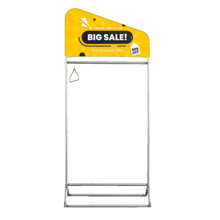 40"w x 90"h Sloped Apparel Display