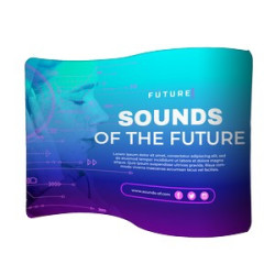 112"w x 89"h S-Shaped Display