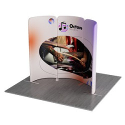 MagLock Curved Fabric Booth Display Kit C - 9'w x 6.5'h