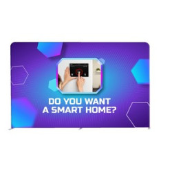 12'L x 89"h Straight Display Wall - Double-Sided
