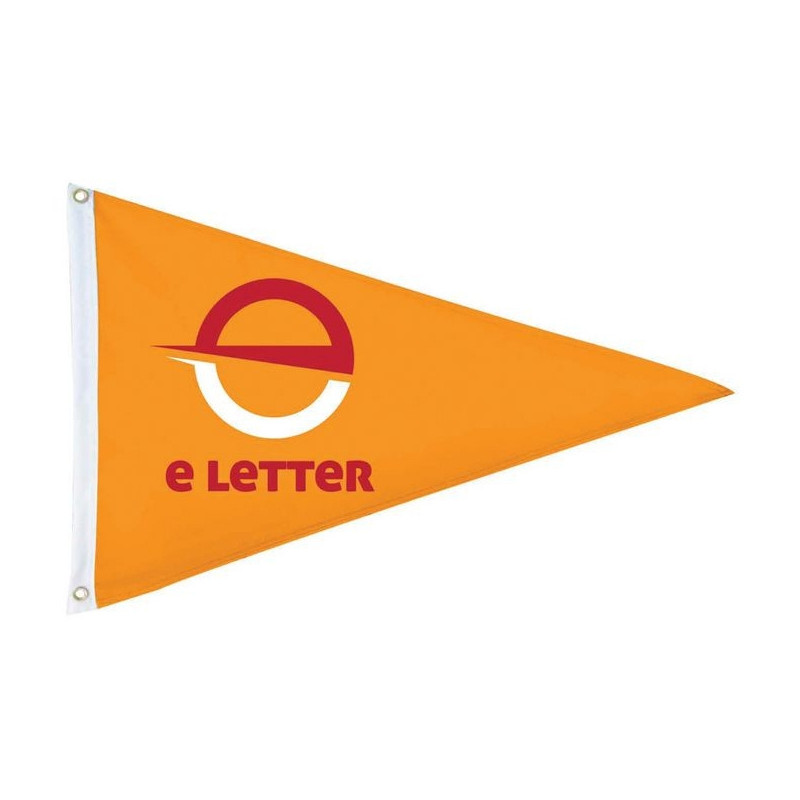 12"x18" Double-Sided Triangle Pennant Flag w Blockout Inter-layer & Digital Print