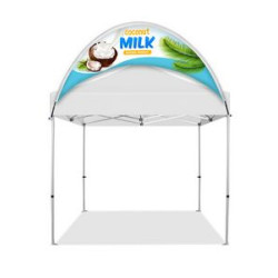 Curved Overhead Tent Banner