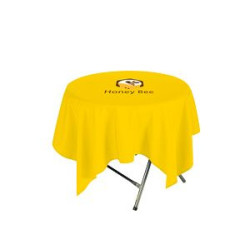 Square Non-Fitted Stain-Resistant Table Cover - 7oz Polyester w Dye Sublimation Print