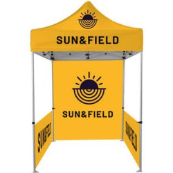 5' x 5' Hex Anodized Aluminum Frame Tent Kit w/Full Rear Wall & Side Walls