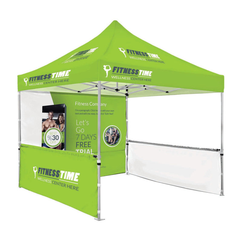 10x10' Premium Hex Anodized Aluminum Frame Tent Kit w/Full Rear Wall & Side Walls