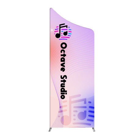 MagLock Concave Fabric Display - 3'w x 8'h