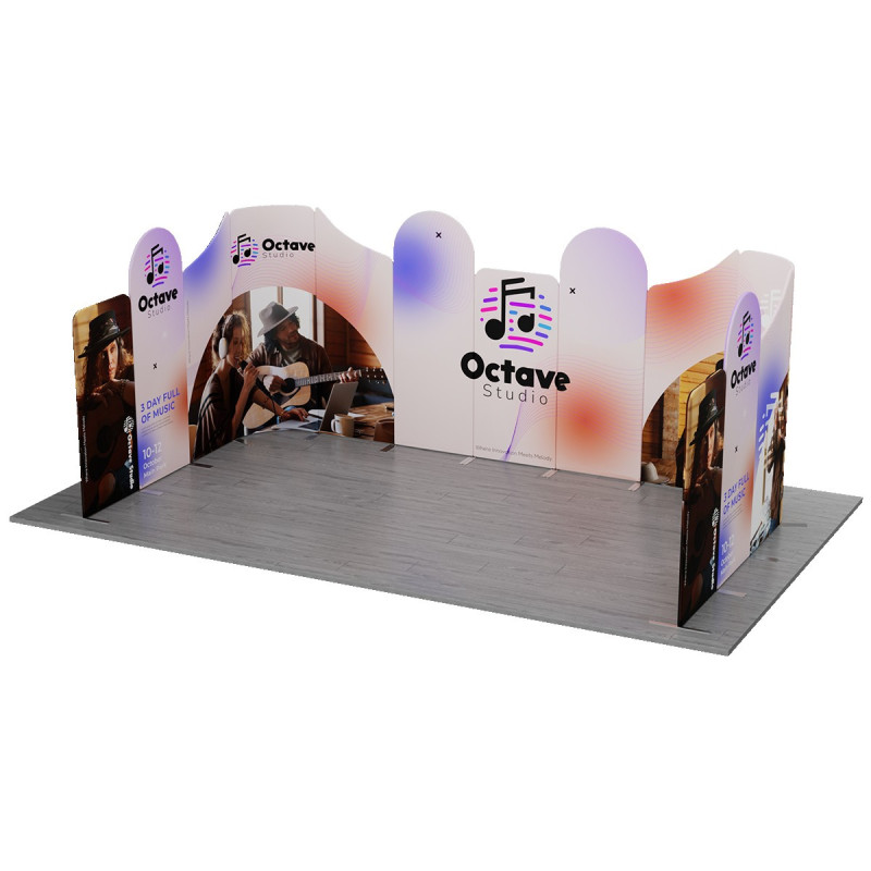 MagLock 10' x 20' Fabric Booth Display Kit C