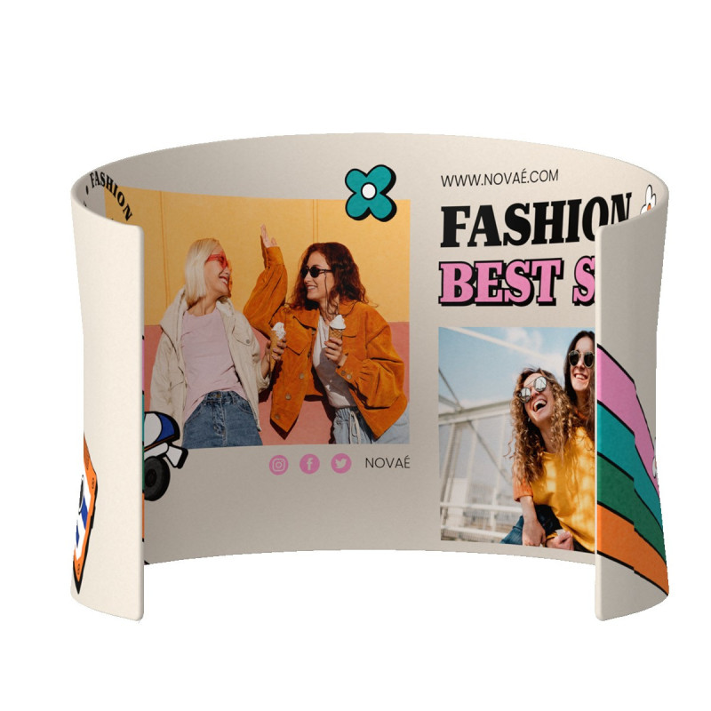 8' Diameter x 90"h Pod Style Circular Display