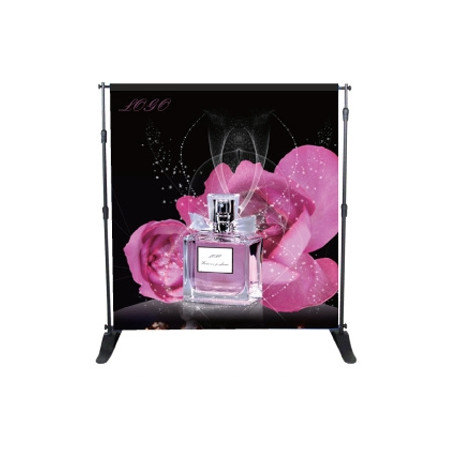 8''x8'' Single-Sided Adjustable Banner Wall Display Kit w Dye Sublimation Print