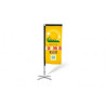10' Single-Sided Flat Feather Flag Banner w Full color Digital Print and Ground Stake Stand