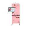 36" w x 89" h Straight Display w/Shelves & TV Bracket - 2 Side Imprint