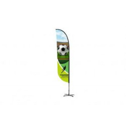 15' Double-Sided Convex Feather Flag - 2-Side Imprint
