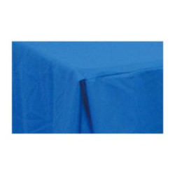 8' Pleated Stain-Resistant Table Cover - 7oz Polyester w Dye Sublimation Print