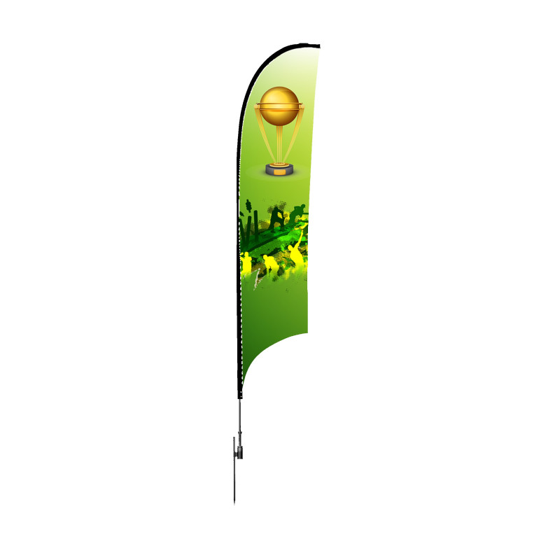6' Concave Feather Flag - 1 Side Imprint