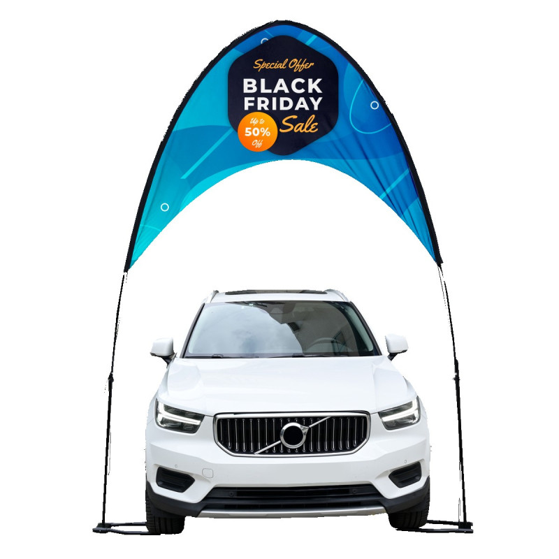 110"w x 130"h Car Arch Display