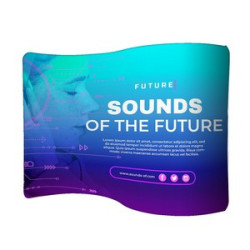 137"w x 89"h S-Shaped Display