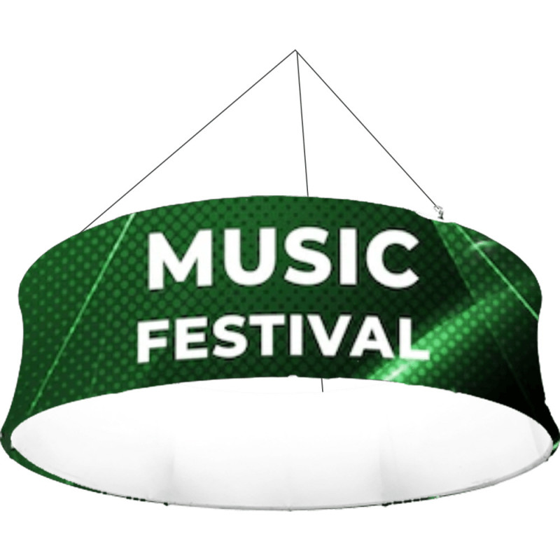 Round Hanging Banner - 72dia x 21"h