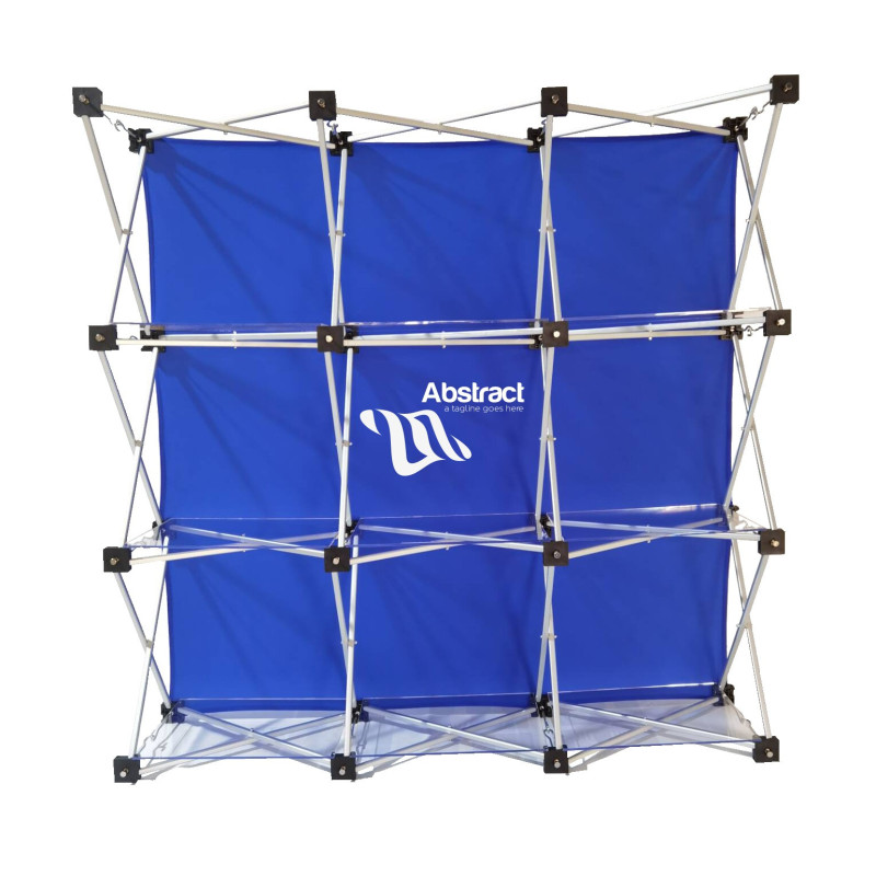 Table Top Grid Banner w/Shelves- 49"x49"
