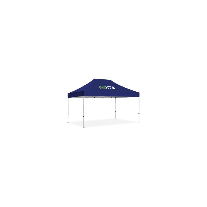 10x15' Standard Hex Aluminum Frame (40mm post, 1.2mm gauge) w Dye Sublimation Canopy