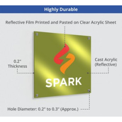 Reflective Acrylic Sign (1' X 1ft/Sqft)