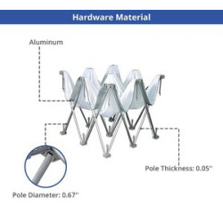 Fabric Pop Up Straight - Hardware only