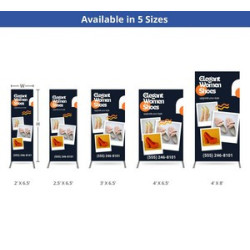 Economy EZ Extend Fabric Display Stand, Double Sided Package (4' x 6.5ft)