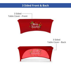 Stretch Table Cover - 4Sided with Zipper Back - Sleek Fit (8' x 2.5')