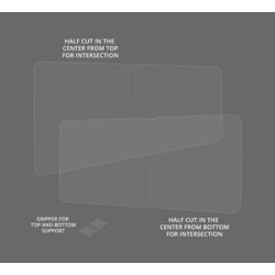 School Tabletop Desk Divider Sneeze Guard - Clear Acrylic (4 person) (4' W x 2' H x 4' D)