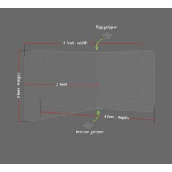 School Tabletop Desk Divider Sneeze Guard - Clear Acrylic (4 person) (4' W x 2' H x 4' D)