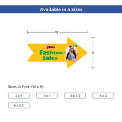 Directional Arrow Signs, Single Sided (4' x 1.5ft)