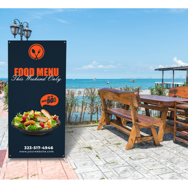 Adjustable X Banner Stands Package (With Lamination)