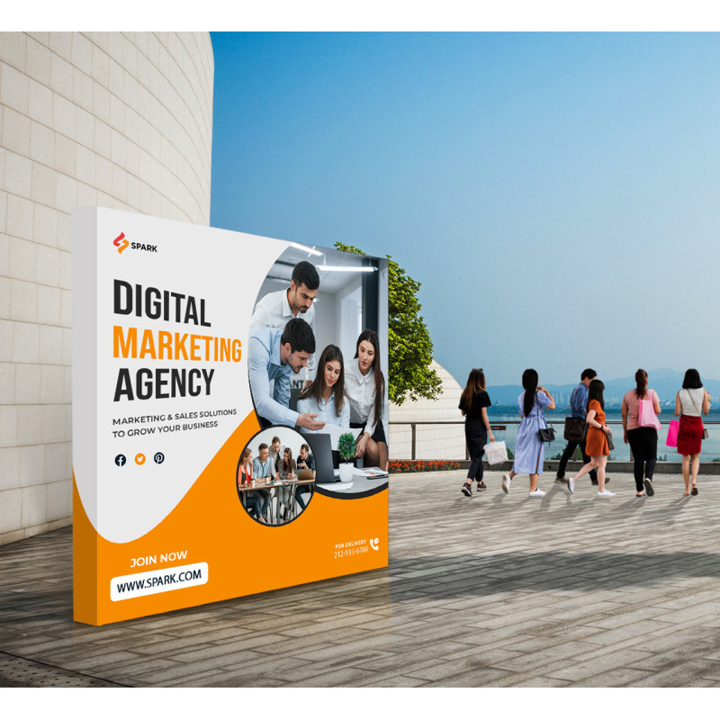 10' x 8' Fabric Pop Up Straight Display (Graphic only)