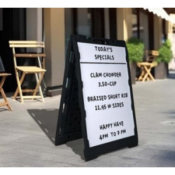 Economy Dry-Erase A-Frame with 1 Blank Panel (2' x 3')
