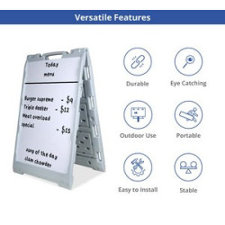 Economy Dry-Erase A-Frame with 1 Blank Panel (2' x 3')