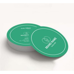 Circle Business Cards - Printed Front Only (2.5" dia)