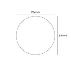 Circle Business Cards - Printed Front Only (2.5" dia)