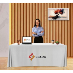 Premium White Table Covers & Throws - 4 sided (6' x 2.5')