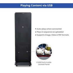 Portable LED Digital Display Signage with Wheels 55"