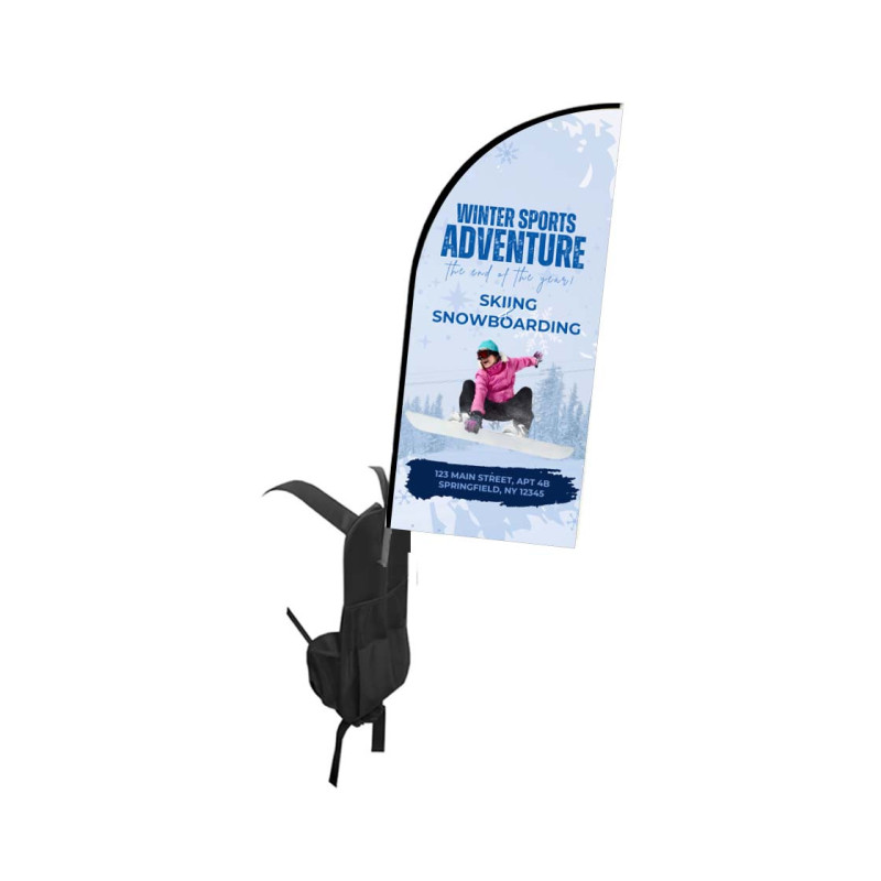 Backpack Flags - Blade Double Sided Package (19" x 46.98")