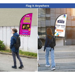 Backpack Flags - Blade Double Sided Package (19" x 46.98")