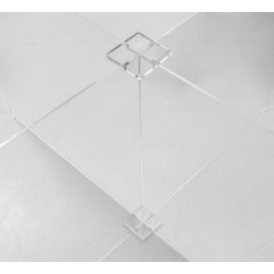 Restaurant Tabletop Desk Divider Sneeze Guard - Clear Acrylic (4 person)