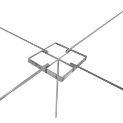 Restaurant Tabletop Desk Divider Sneeze Guard - Clear Acrylic (4 person)