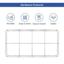 20' x 10' Step and Repeat Wall Box Fabric Display (Single Sided Package)
