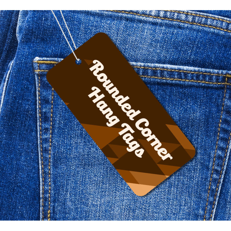 Rounded Corner Hang Tags - Front and Back (2" x 2")
