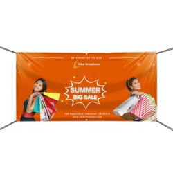 Custom Ultra Premium Vinyl Banners with Top Pole Pocket (1' x 1ft/SQFT)
