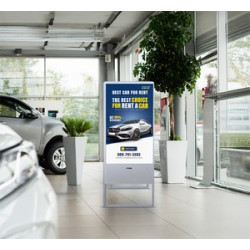 Portable LED Digital Display Signage with Floor Stand 43"