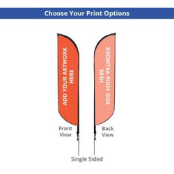 2' x 9.5' Feather Flag Mesh (Cross Base with Water Bag)